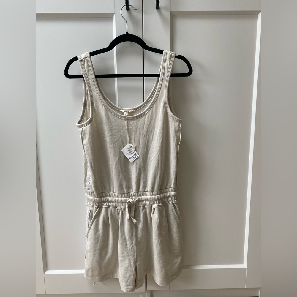 Splendid off white terry jumpsuit